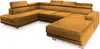 A U-shaped sectional sofa in a mustard yellow color, shown from a slightly elevated angle against a white background. Produktbild-Vorschau