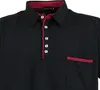 Übergrössen Hippes Polo-Shirt Kurzarm LAVECCHIA Schwarz 7XL Produktbild-Vorschau 2