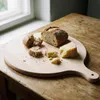 Tagliere rotondo con manico 40 cm in faggio per tagliare Anteprima dell’immagine prodotto 5