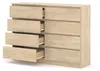 Komoda MAJA S8 140 cm DĄB CREMONA Kredens Kredens wysoki Podgląd zdjęcia produktu 3