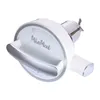 A white and silver kitchen appliance with a handle, on a white background. Podgląd zdjęcia produktu