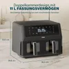 Princess Heißluftfritteuse Doppelkorb 2 Fß¤cher 11 L BPA Produktbild-Vorschau 2