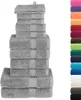 vidaXL 12-delige premium handdoekenset SOLUND, grijs, 600 Productafbeelding-voorbeeld 1