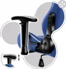 Close-up collage of a blue gaming chair's armrest and adjustment mechanisms, with inset images showing specific features. Anteprima dell’immagine prodotto