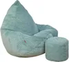 A mint-colored beanbag chair and ottoman set on a white background. Náhľad obrázku produktu