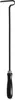 A black fireplace poker with a black handle against a white background. Anteprima dell’immagine prodotto