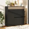 Merax Schuhschrank mit 2 Klappen, schmaler Schuhkipper mit Produktbild-Vorschau 3
