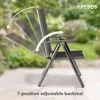 Set di 2 sedie da giardino AREBOS con schienale alto, Anteprima dell’immagine prodotto 4