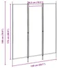 vidaXL Paraván béžový 150 x 180 cm látkový Náhled obrázku produktu 7
