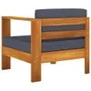 The Living Store Mittelsofa mit 1 Armlehne Dunkelgrau Produktbild-Vorschau 4