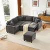 Gerades 4-Sitzer Corduroy Sofa mit Stauraum  unter den Produktbild-Vorschau 14