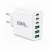 65W USB-C GaN Ladegerät – 6-Port Schnellladeadapter (3x Produktbild-Vorschau 1