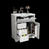 OKWISH Meuble de Salle de Bain avec Lavabo Intégré, 1 Porte Voir les images du produit 10