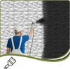 A person is spray painting a white 3D wall panel to black. Podgląd zdjęcia produktu