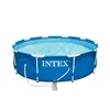 A blue Intex frame pool filled with water, with a filter pump attached. Anteprima dell’immagine prodotto