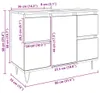 vidaXL Badschrank Artisan-Eiche 80x33x60 cm Holzwerkstoff Produktbild-Vorschau 8