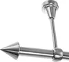 Gardinenstange Edelstahl Look, Metall, Durchmesser 19mm, Produktbild-Vorschau 1