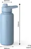 Trinkflasche Edelstahl 1L Thermoflasche Sport Gym Flasche Produktbild-Vorschau 4