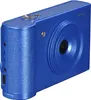 A blue digital camera is shown from a three-quarter angle. Náhled obrázku produktu