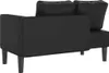 vidaXL Chaise longue avec coussin Noir Similicuir Voir les images du produit 5