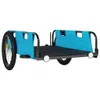 vidaXL Rimorchio per bicicletta blu Tessuto Oxford e ferro Anteprima dell’immagine prodotto 4