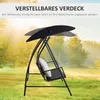 Outsunny Hollywoodschaukel Polyrattan Schaukel Schaukelbank Produktbild-Vorschau 7