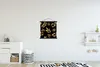 MuchoWow® Textilposter Muster - Gold - Blätter 40x40 cm mit Produktbild-Vorschau 2