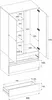 STIV Möbel | Armoire Noir Mat/Dub Wotan 90x50x180 cm | 2 Voir les images du produit 11