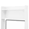 A close-up view of a white shelf unit, showing the mounting brackets for a shelf. Anteprima dell’immagine prodotto