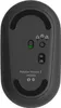 The underside of a black Logitech Pebble Mouse 2 M350s. Produktbild-Vorschau