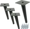 4 x pieds de meuble métalliques "Stiletto" noir, 18 cm - Voir les images du produit 1
