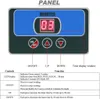 A close-up diagram of an electronic control panel with labels and a table explaining its functions. Náhled obrázku produktu