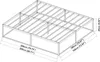 A line drawing diagram of a bed frame with dimensions indicated. Podgląd zdjęcia produktu