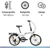Zündapp ZF20 Speed Folder 20 Zoll Klapprad Faltrad Stadtrad Produktbild-Vorschau 3