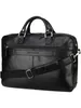A black leather briefcase is shown against a white background. Produktbild-Vorschau