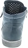 The back view of a blue leather bootie. Produktbild-Vorschau