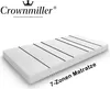 A white mattress with black lines indicating zones, set against a white background. The brand logo and product name are visible at the top and bottom of the image. Produktbild-Vorschau