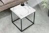 Odkládací stolek 45 cm, mramorový design, moderní stolek do Náhled obrázku produktu 2