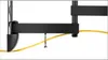 A close-up view of a black metal TV wall mount arm with a yellow cable attached. Náhled obrázku produktu