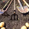 KOTARBAU® Kartoffelhacke mit 3 Zinken Holzstiel 90 cm Produktbild-Vorschau 4