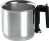 A stainless steel pot with a black handle. Náhled obrázku produktu