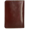 A brown leather wallet is shown against a white background. Produktbild-Vorschau