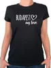 Huuraa Damen T-Shirt Budapest my love XS Black Bio Produktbild-Vorschau 1