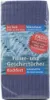 A package of blue microfiber polishing and dish towels, with images of wine glasses visible through the packaging. Produktbild-Vorschau