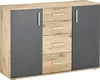 Kommode - 120 x 84 cm - 2 Türen - 4 Schubladen - Grau matt Produktbild-Vorschau 1