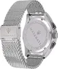 The back of a silver Maserati watch with a mesh band is shown against a white background. Náhled obrázku produktu