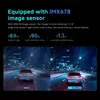 Comparison of two car dashcam images at night, highlighting the improved night vision of the IMX678 sensor. Produktbild-Vorschau