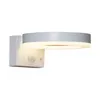 A white wall-mounted light fixture with a circular LED light. Produktbild-Vorschau
