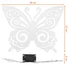 Solar Wandbild Schmetterling weiß mit 30 LED - 34 x 27 cm - Produktbild-Vorschau 3