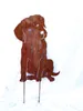 Gartenfigur Hund sitzend groß 55x39cm Gartenstecker Produktbild-Vorschau 2